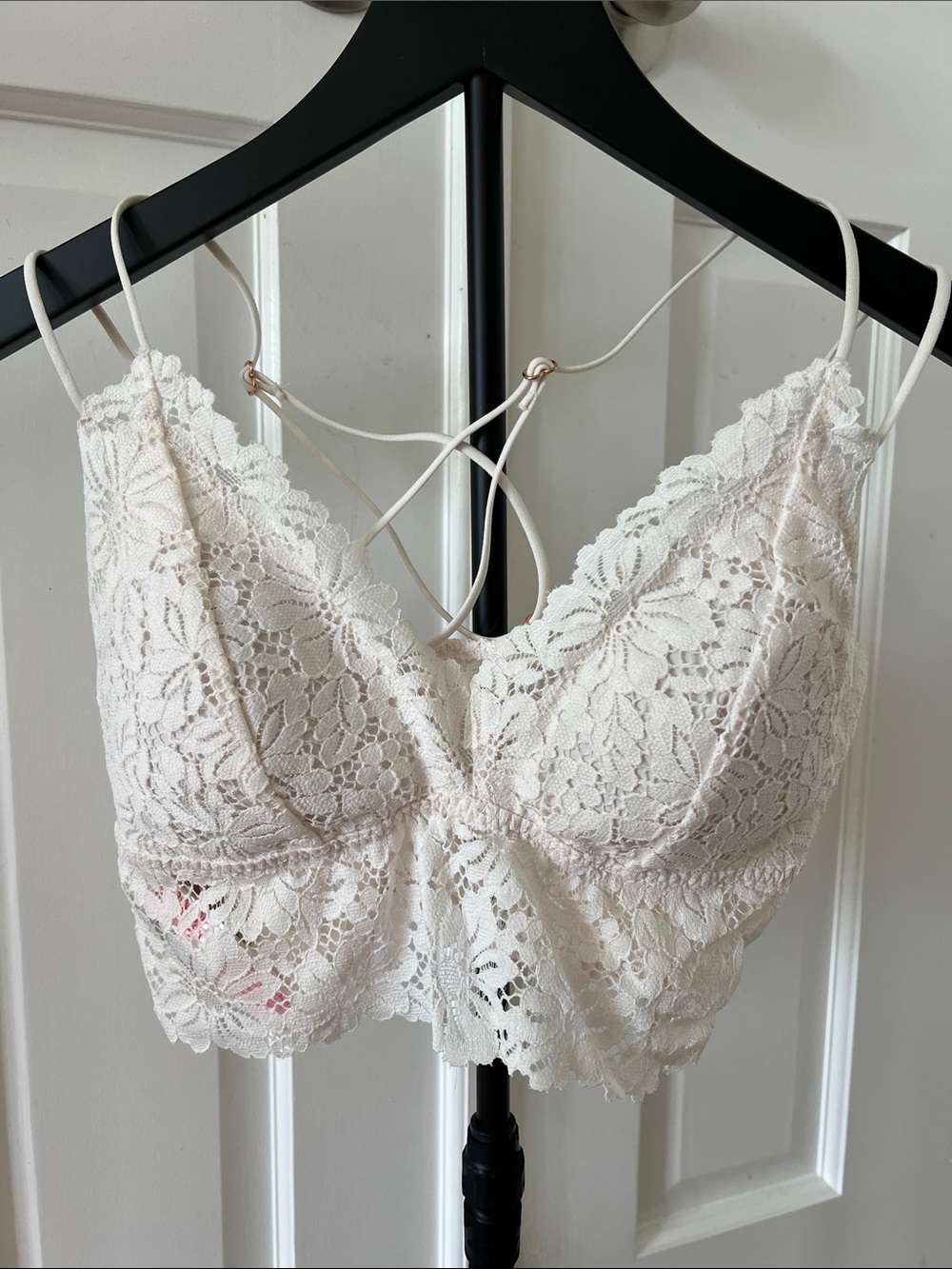 NWT PINK Victoria's Secret Lace Bralette Ivory